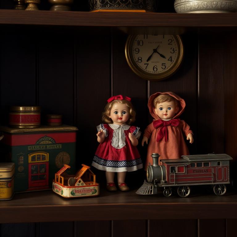 Toys & Collectibles — Tin · dolls · model trains